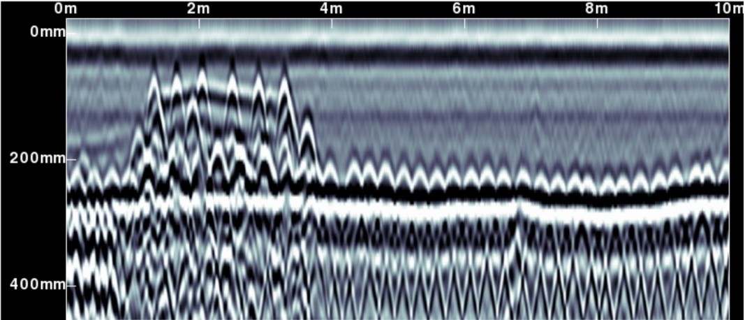 GPR line concrete scanning